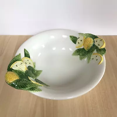 Buy Italian Ceramic Lemons Fruit Salad Serving Bowl Decorative Isola D'Elba 30cm • 22.95£