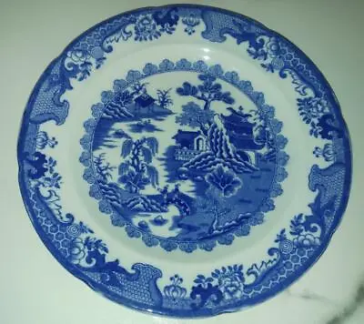 Buy Antique Mason's 'Turners Willow' Blue And White Transferware Plate C 1920 • 8.99£
