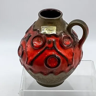 Buy Carstens Tonnieshof Fat Lava Studio Pottery Vase Jug 70s German MCM 1522 14cm • 35£