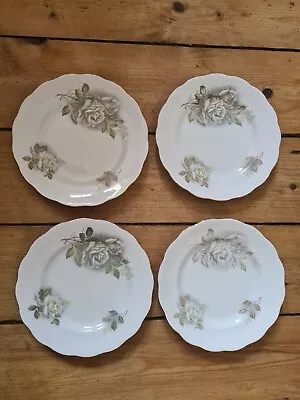Buy Royal Standard Four Side Plates Fine Bone China “White Rose” C1940’s • 9.99£