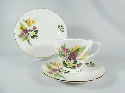 Buy Vintage Duchess Fine Bone China Floral Bouquet Teacup Trio Cup Saucer Plate Set • 24.71£