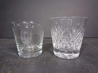Buy 2 X Whisky Glass Tumblers - William Grant's & Heavy Cut Glass • 9.99£