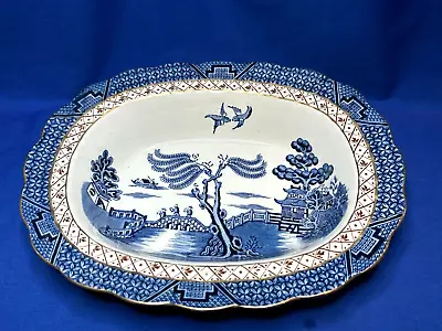 Buy Booths English China Real Old Willow Pattern Small Oval Vegetable Bowl • 28.42£