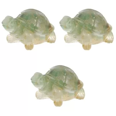 Buy  3 PCS Crystal Animal Decor Turtle Ornament Home Accents Cute Ornaments Glass • 12.19£