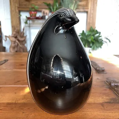 Buy Mid Century Glass Blown Black White Penguin Livio Seguso Murano Glass • 118.98£