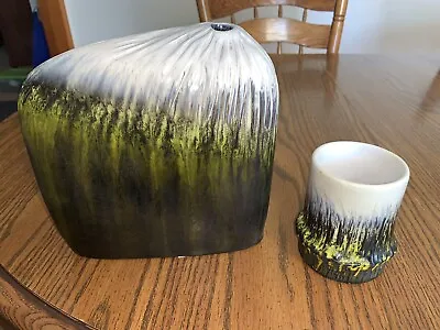 Buy 2 Marcello Fantoni Art Pottery Ceramic Vase Mid Century Modern Raymor,Signed MCM • 768.43£