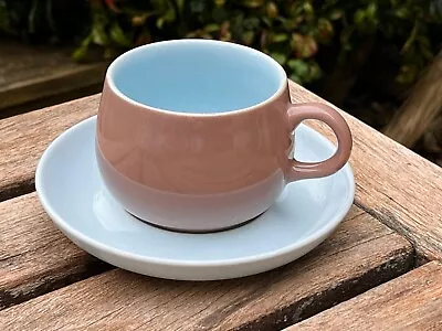 Buy Vintage Langley Pottery Lucerne Coffee Cup & Saucer Dual Colour • 9.99£