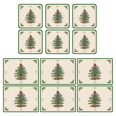 Buy Pimpernel For Spode Christmas Tree Set Of 6 Placemats And Coasters • 29.95£