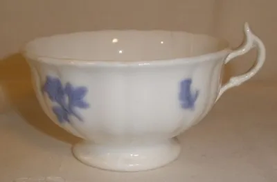 Buy Adderley Chelsea Blue Raised Floral Cup Unusual Handle Vintage Antique #15 • 7.10£