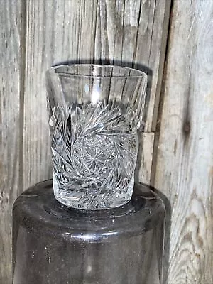 Buy American Brilliant Antique 19th Century Cut Crystal Whiskey Glass Tumbler • 56.79£