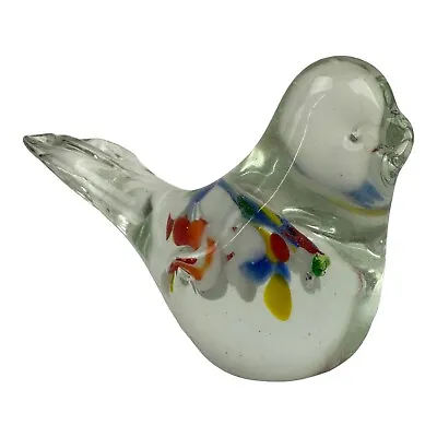 Buy Vintage Norleans Glass Art Multicolor Speckle Bird Figurine. Beautiful. • 14.47£