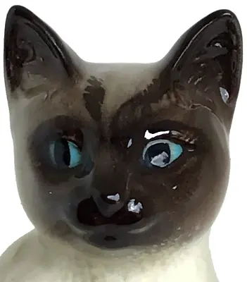 Buy Vtg Porcelain Siamese Cat Blue Eyes Beswick England 1960s • 14.22£