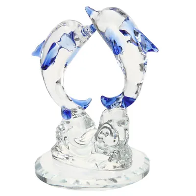 Buy Dolphin Ornament Crystal Statue Marine Glass Animal Figurine Sculpture T • 16.93£
