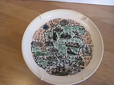 Buy Poole Pottery Plate - Map Of County Of HAMPSHIRE  Measures 9 Inch Diameter   • 19.99£