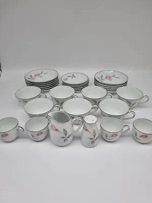 Buy Vintage Noritake China Coffee Tea Set Japan 6044 Rosemarie PART Set Rose Design • 29.95£