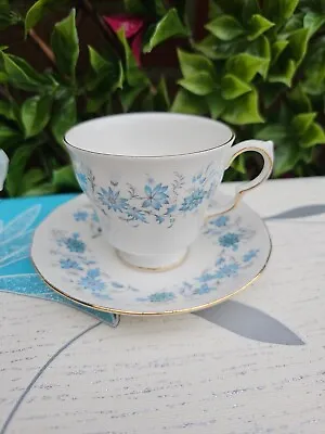 Buy Vintage Colclough Vintage  Braganza China Blue Braganza Tea Cup Saucer Duo • 6£