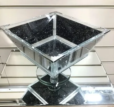 Buy Crushed Diamond Fruit Bowl Crystal Black Large Kitchen Tableware Bling • 49.99£