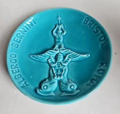 Buy Albergo Bernini Bristol Roma Decorative Plate (Triton Fountain, Rome) - Blue • 20£