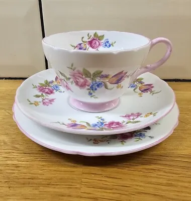 Buy Shelley Bone China Rose Bouquet Trio Cup Saucer Plate - Pattern 2338 - Stunning! • 39.99£