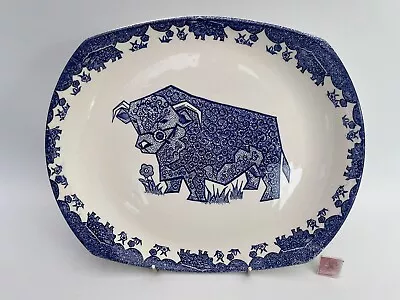 Buy Vintage English Ironstone Tableware Beefeater Blue Bull Steak & Grill Plate • 10.99£
