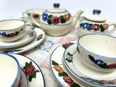 Buy Adorable Vintage Hand Painted Child China Tea Set. Made In Japan. 19 Pcs Total • 28.40£