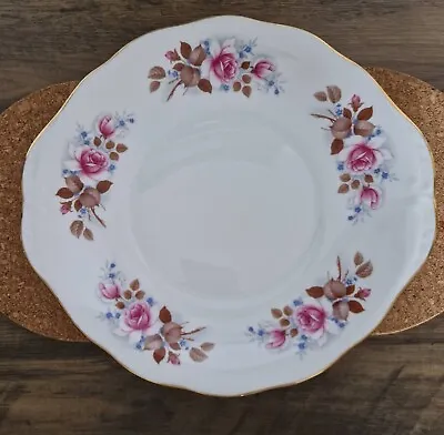 Buy Vintage Queen Anne Bone China Bread / Cake Plate Floral Design • 4.99£