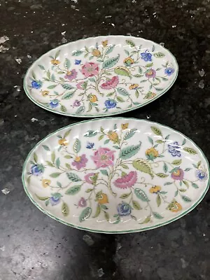 Buy Two Minton Haddon Hall - Oval Serving Dish Plate Platter Or Trinket Tray • 14.99£