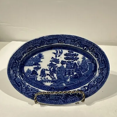 Buy Stanley Hotel Ware Vitrified Globe Pottery Blue Willow England 6” Mini Platter • 37.05£
