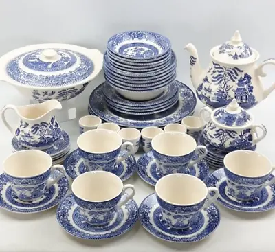 Buy English Ironstone Willow Blue Pattern - Dinner & Tea Items - Sold Individually • 5.50£
