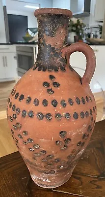 Buy Antique Moroccan Terracotta Pottery WATER JUG Kitchen Patio Decor • 189.74£