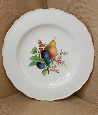 Buy Handpainted MEISSEN Germany Dinner Plate Fruit Flowers Gold Rim 9 5/8  • 85.38£