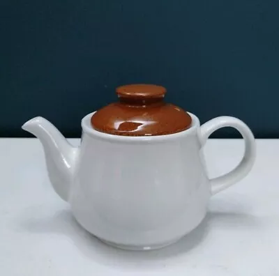 Buy Sadler England Ceramic White Tea Pot With Brown Lid 1 L • 6.99£