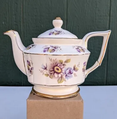 Buy Vintage Arthur Wood Teapot Hampton England Purple Floral Design W Gold Trim • 26.45£