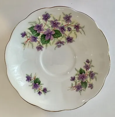 Buy Queen Anne Pattern Country Gardens Of Violets Bone China Saucer Made In England • 6.83£