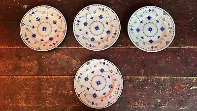 Buy 4 Mason's Denmark Rimmed Side Plates Blue & White China 17.5cm 7  • 25£