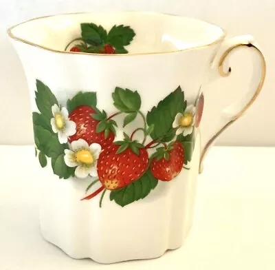 Buy Vintage Royal Grafton Strawberry Fine China Cup Made In England • 8.54£