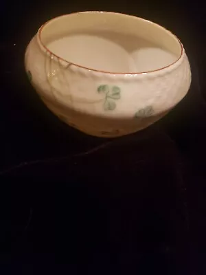 Buy Antique Belleek Pottery Ireland Shamrock Sugar Bowl-1955-65-3 1/2 W X 2 T • 20.81£