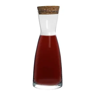Buy Bormioli Rocco Ypsilon Glass Carafe With Cork Lid Water Juice 285ml Clear • 8£