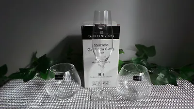 Buy Dartington Crystal Stemless Gin Copa Glasses X2 + 10  Champagne Flute • 14.99£