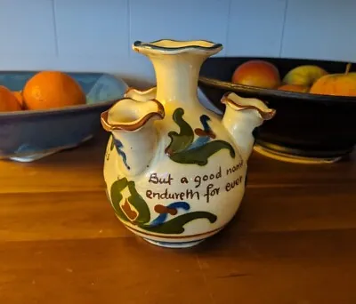 Buy Torquay Ware 'Udder' Style Bud Vase With Motto. Handpainted. Unusual Design.  • 28£