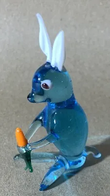 Buy Vintage Coloured Art Glass Rabbit Ornament • 7£