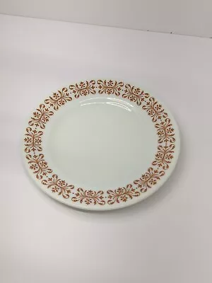 Buy Vintage Corningwear Pyrex Plate Copper Filigree White Milk Glass 703-18 USA 9  • 16.94£