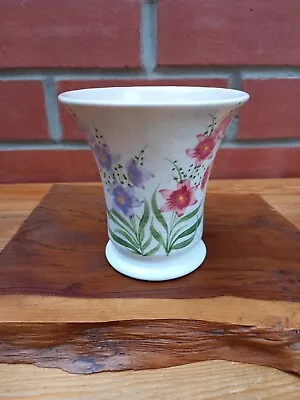 Buy Vintage Signed E Radford Vase Hand Painted Floral Pattern  10cm Tall • 8.99£