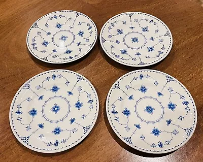 Buy Blue Denmark 7” Side Plates X 4 In Good Condition Without Chips Uniform Blue • 16.95£