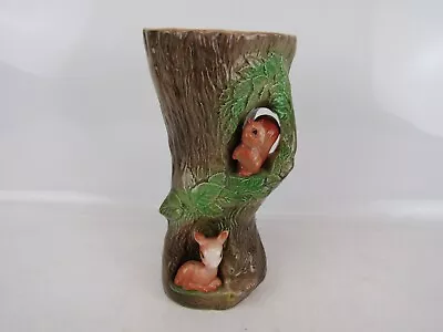 Buy Eastgate England Withernsea Pottery Vase 'Fauna' Squirrel And Deer Tree Design • 15£