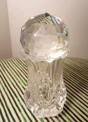 Buy Crystal Glass Paperweight- Dome Faceted Crystal- Unmarked- Beautiful + Bud Vase • 18£