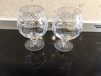 Buy Two Brandy Glass/Snifters  Edinburgh Crystal Kingston Pattern C 1979  0.75 Pt. • 15£