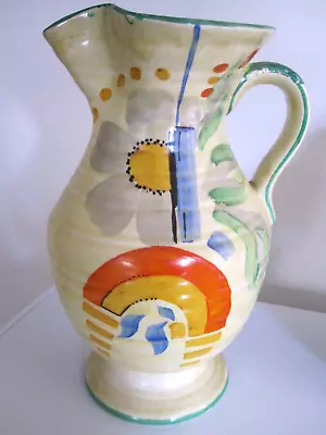 Buy Beswick Hand Painted Jug~ Abstract Floral~Art Deco Piece, 1920's Vintage • 26.99£