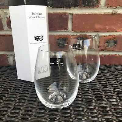 Buy Dartington Stemless Wine Crystal Glasses 4 1/2  Set Of 2 • 16.12£