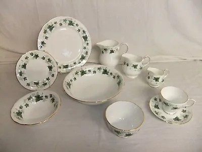 Buy C4 Porcelain Fine Bone China Duchess - Ivy - Dinner Plates - R5 • 10.99£